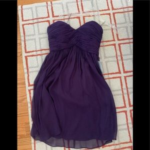 Knee length strapless dress